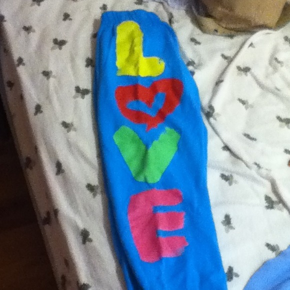 Blue comfy sweat pants