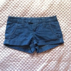 LOWERED PRICE Size 26 Blue Denim Hip Hugger Shorts