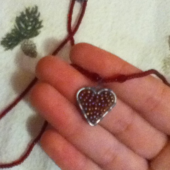 Beaded heart necklace
