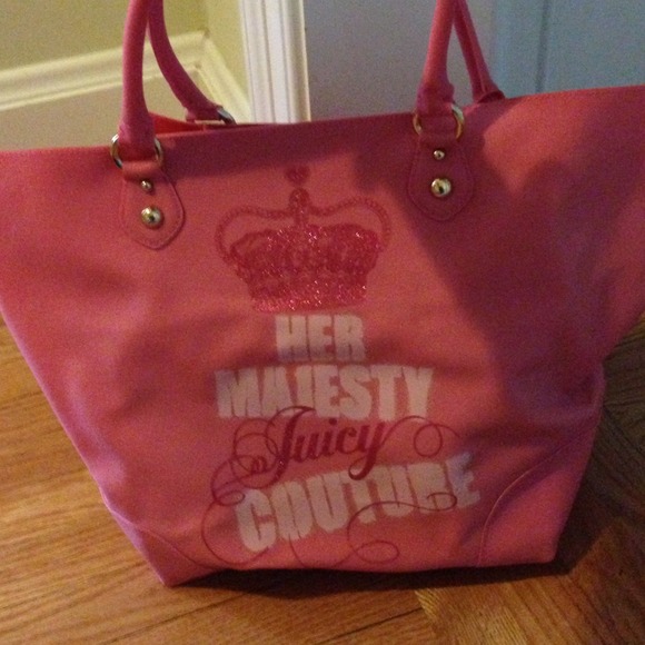 Nwt juicy couture pink rubber beach bag