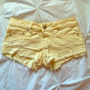 Size: 0. Pastel yellow. Shorts. LOWERED PRICE
