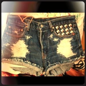 Studded high waisted Levi's