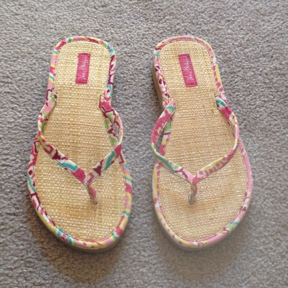 Vera Bradley Straw Flip Flops