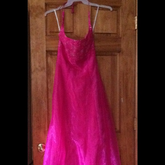 Lengthy formal dress.