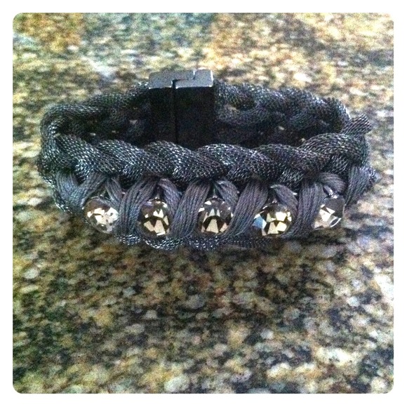 Gorgeous grey braided jewel bracelet!!!