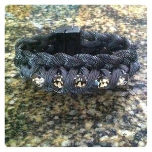 Gorgeous grey braided jewel bracelet!!!