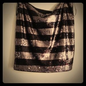 Silver an black skirt size 1x