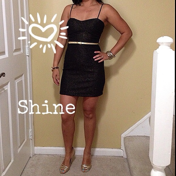 New black with gold sparkly dress!!