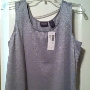 Silver sparkle tank