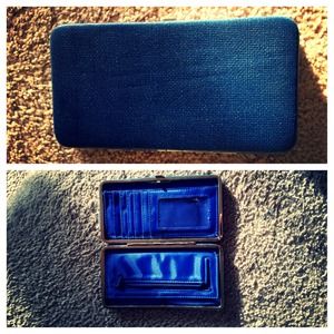 Blue wallet.