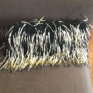 Inge Christopher Jet Beaded Silk Clutch