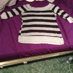 Black and gray stripped shirt