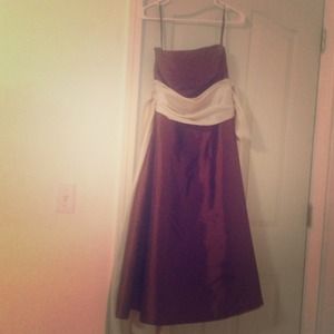 Brown dress with cream belt! 😊😊😊