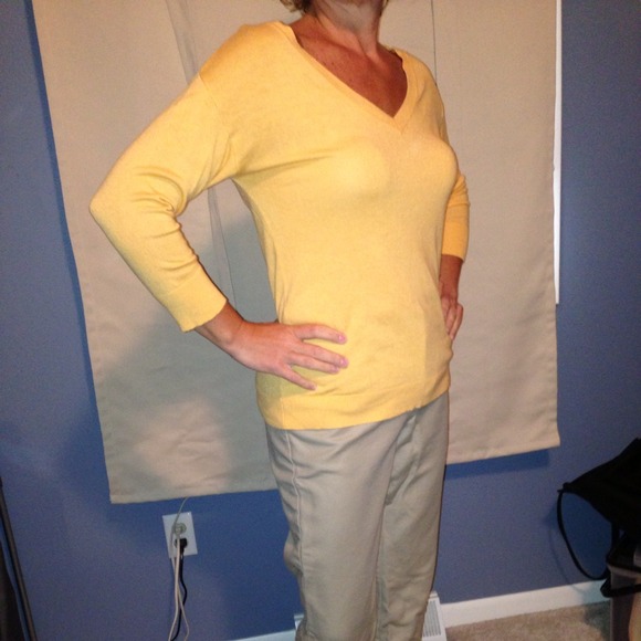 Light orange lightweight sweater