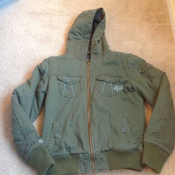 Green coat with hood $$$reduced price