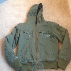 Green coat with hood $$$reduced price