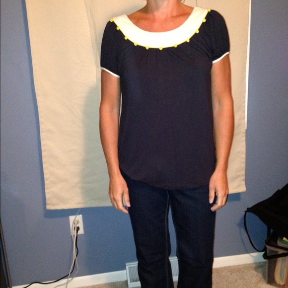 BCBG navy blue shirt