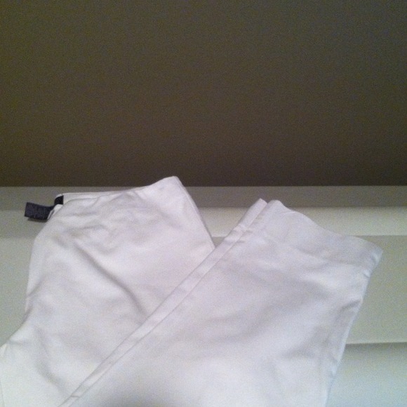 White ankle pants