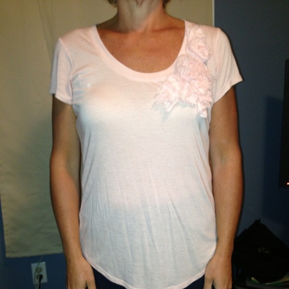 Pale pink embellished shirt