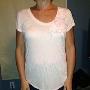 Pale pink embellished shirt