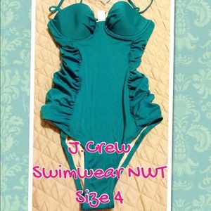 J. Crew NWT-Ruched Underwire Swimsuit size 4