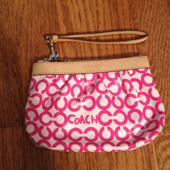 Pink Coach Wristlet