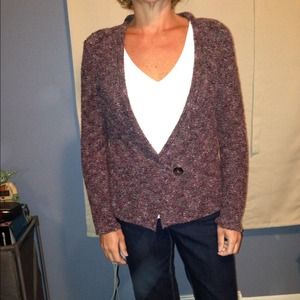 Multi color double breasted cardigan