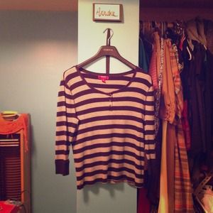 Gray and black striped shirt