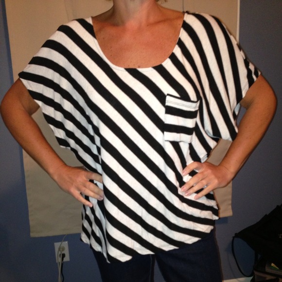Diagonal stripe shirt