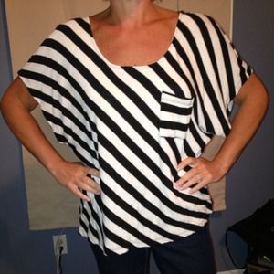 Diagonal stripe shirt