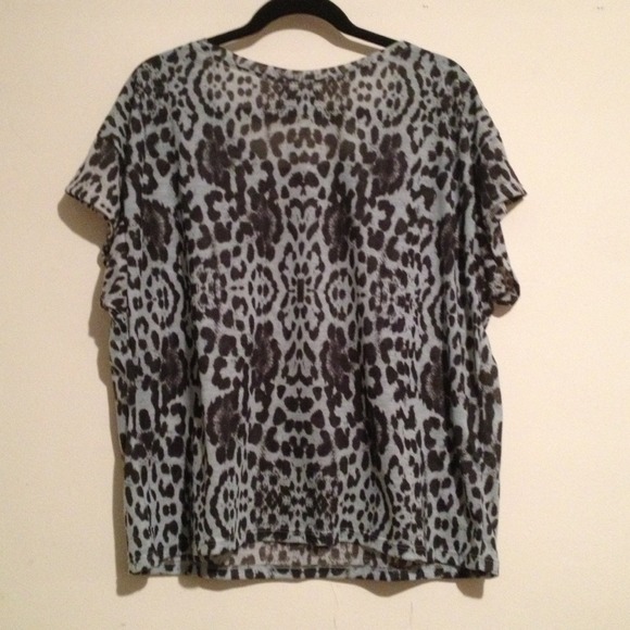 Light Blue Leopard Top