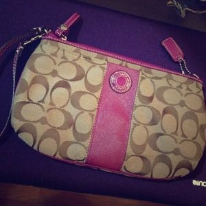 Authentic coach wristlet.
