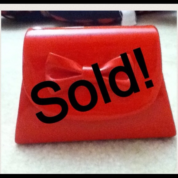 Cute red shoulder bag/ clutch