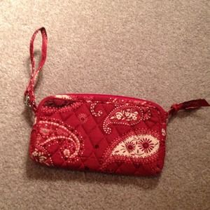 Red Vera Bradley Wristlet