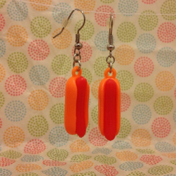 Tiny Hotdog Earrings