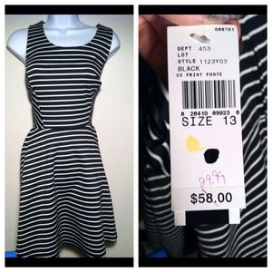a.byer sz 13 woman's stripped dress
