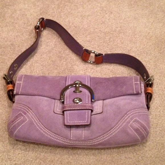 Purple Suede Coach Purse