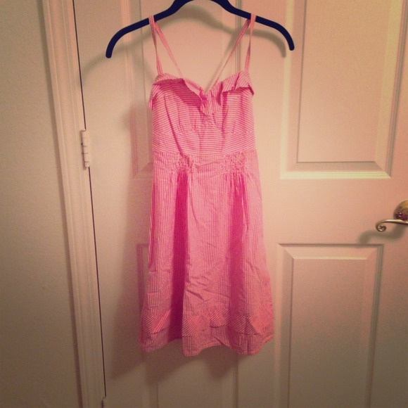 American Eagle oink seersucker dress