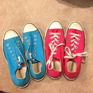 RESERVED Pink converse for sale!