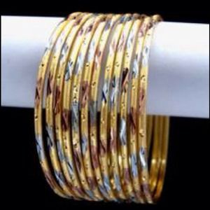 Gold plated bangle set