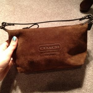 Chocolate Brown Suede Coach Purse