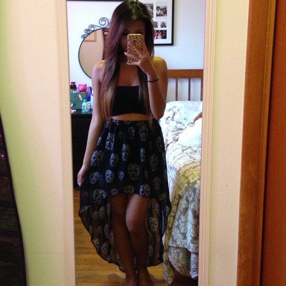 Skull high low skirt - Picture 3 of 5