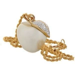 Kenneth Jay Lane White Apple Necklace