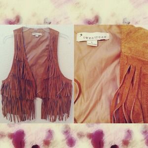 Suede Fringe Vest