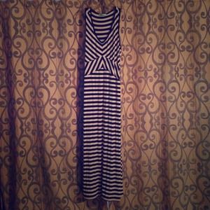 Navy & White maxi dress