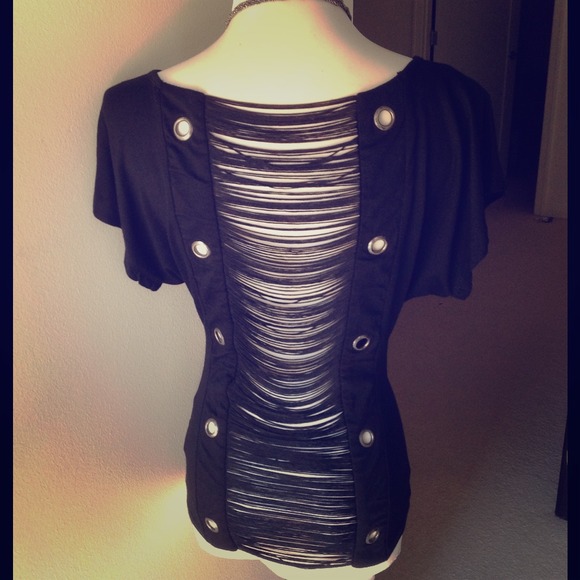Forever 21 Tops - 🎉SOLD🎉🆕🆕🆕Forever 21 black funky back tee top