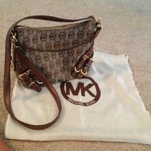 Brown monogram Michael Kors purse