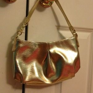 Small gold handbag