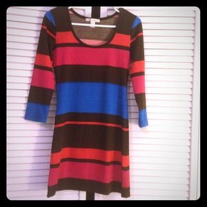 Striped mini dress.