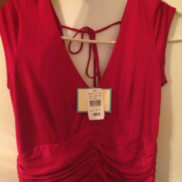 Issa solid red dress